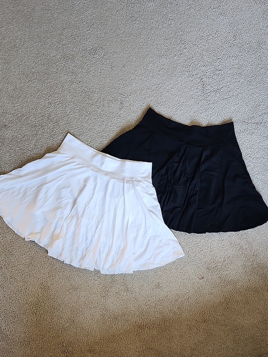 OQQ Dresses & Skirts - Two Classic Circle Skater Skirts — White and Black B.